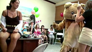 DANCING Grizzly - Alaina Brooke's CFNM Fiesta With Ample Stud meat Male Strippers!