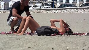 youthful Spaniard pickup on the beach for $ 37 and ripped up