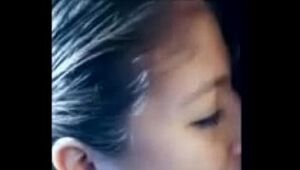 Amateur teenage deep-throats pipe in car WHO IS SHE???